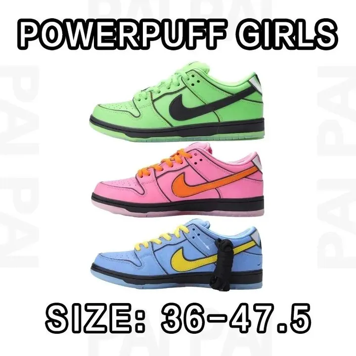 Nike Dunk Low x Powerpuff Girls Casual Sneakers