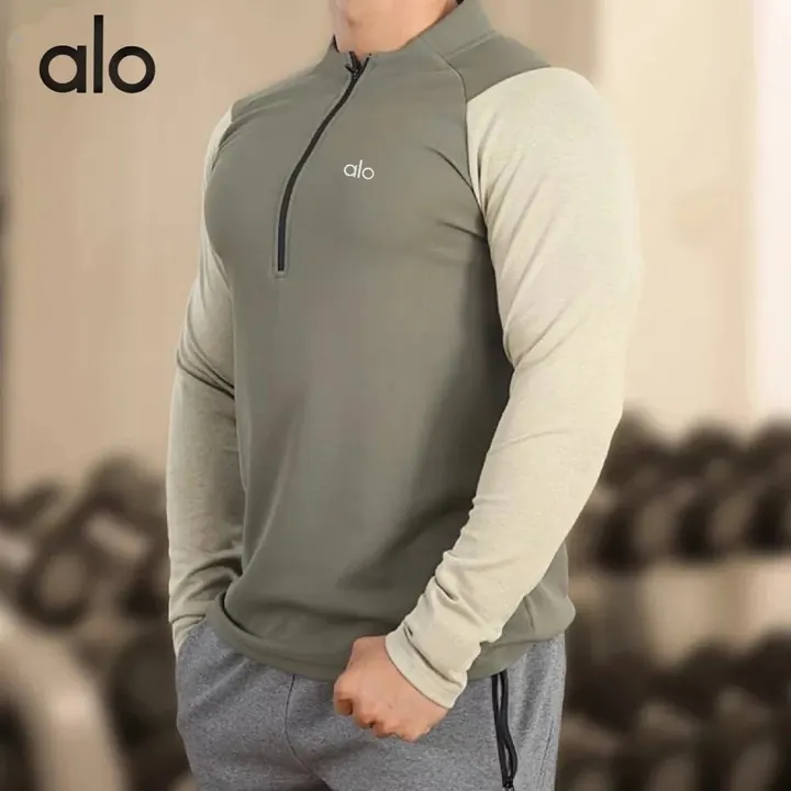 Alo Half-Zip Performance Top Long Sleeve Sports Top