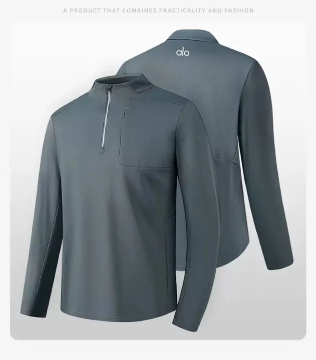 Alo Essential Half-Zip Long Sleeve Top