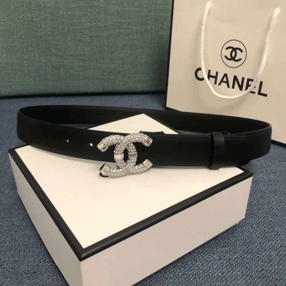 Chanel Crystal CC Logo Belt