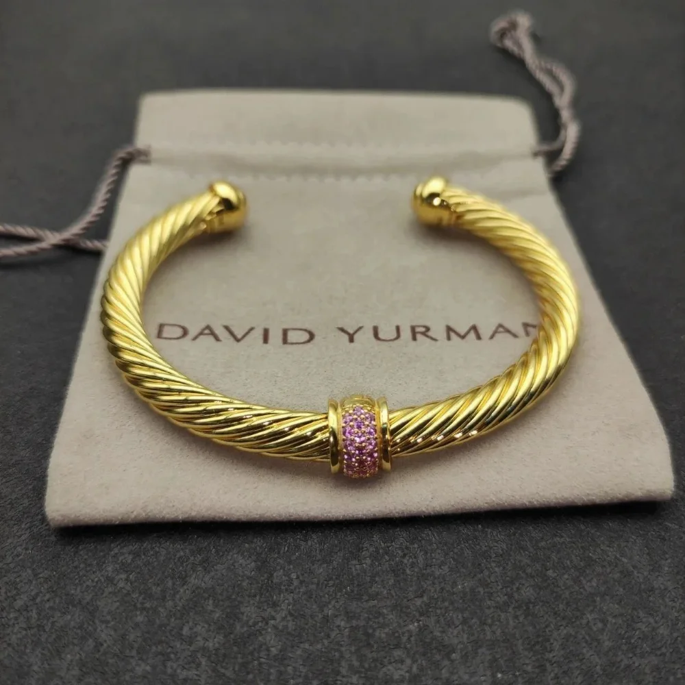 David Yurman Cable Classic Bracelet with Pink Pave