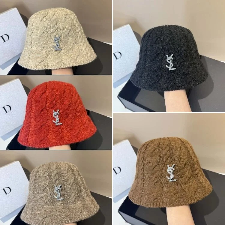 Saint Laurent Cable Knit Bucket Hat