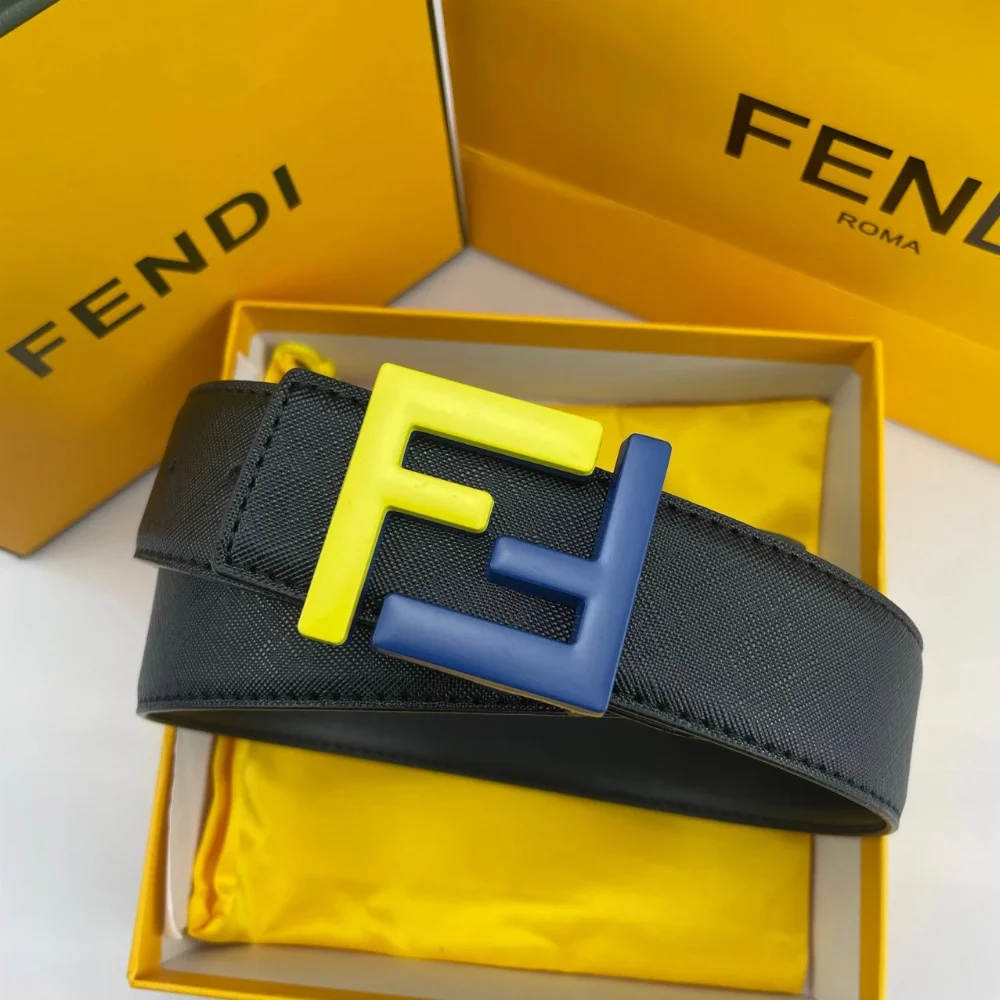 Fendi Two-Tone F Logo Belt
