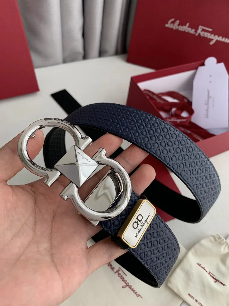 Salvatore Ferragamo Gancini Logo Belt