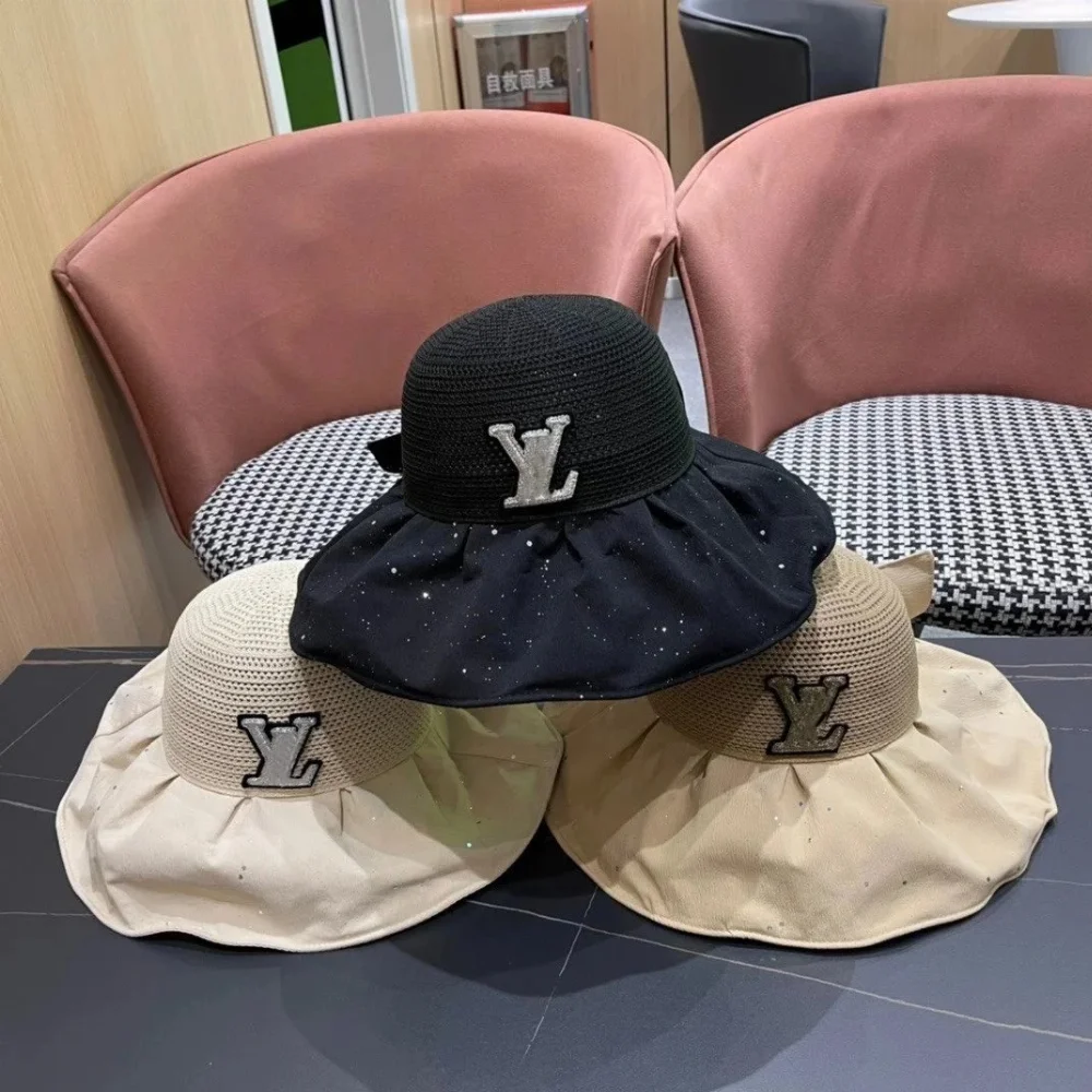 Louis Vuitton Monogram Logo Straw Hat