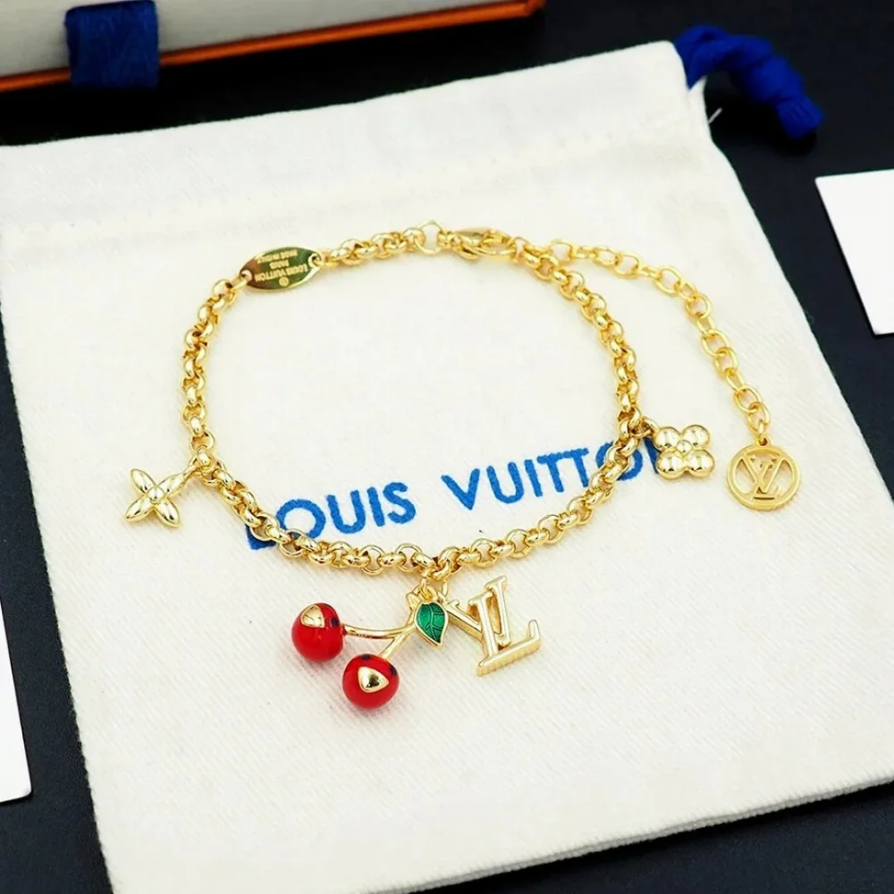 Louis Vuitton Cherry Flower Charm Bracelet