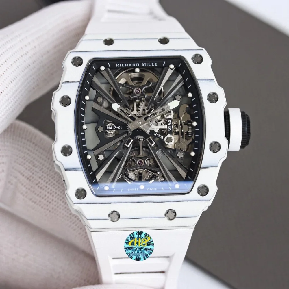 Richard Mille RM12-01 Tonneau-shaped Skeleton Tourbillon Watch