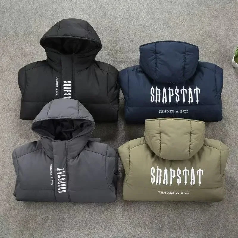 Sp5der SRAPSTAT Graphic Hooded Puffer Jacket