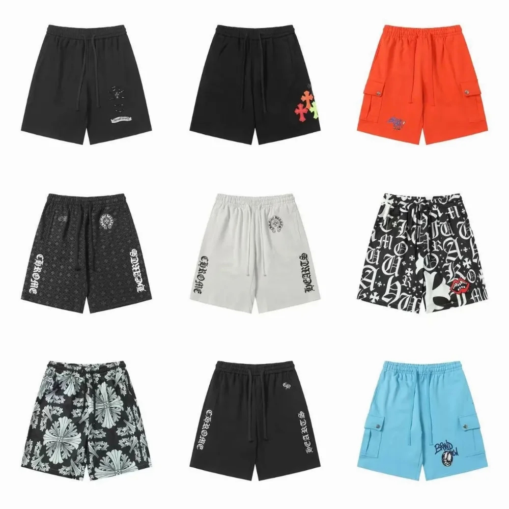 Chrome Hearts Cross Logo and Script Print Shorts