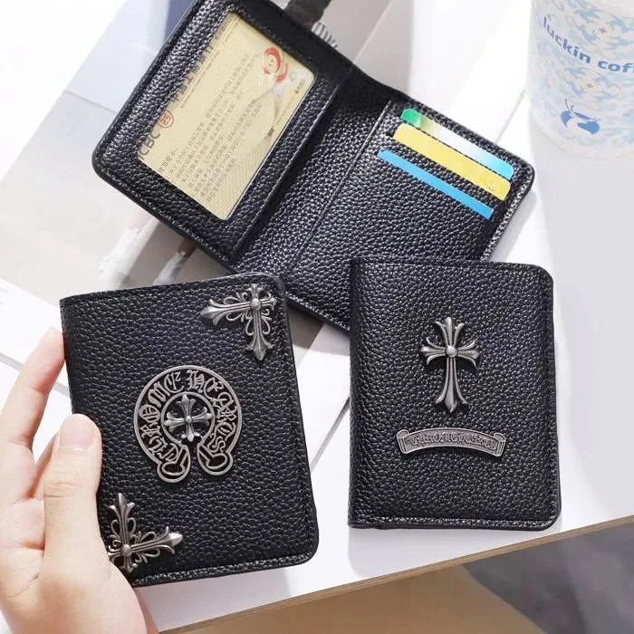 Chrome Hearts Cross Motif Leather Wallet