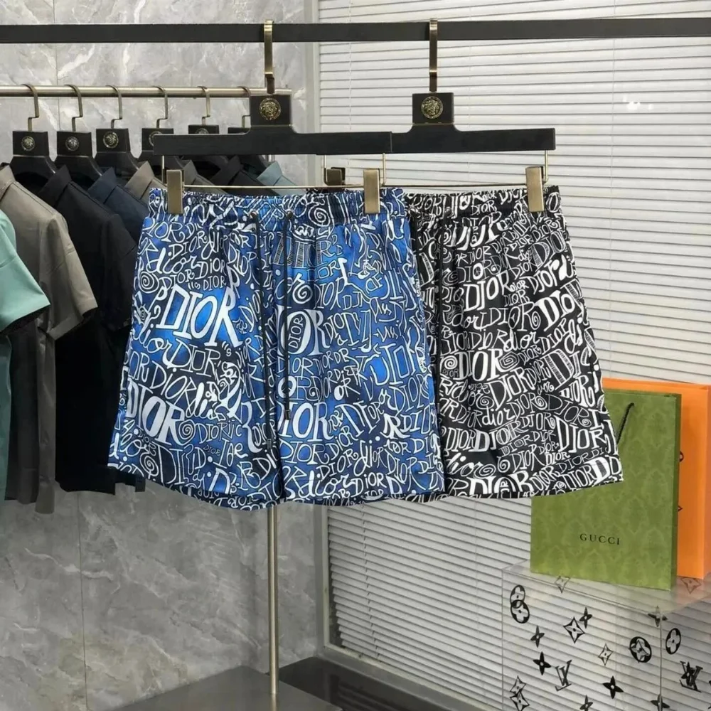 Dior All-Over Logo Print Shorts