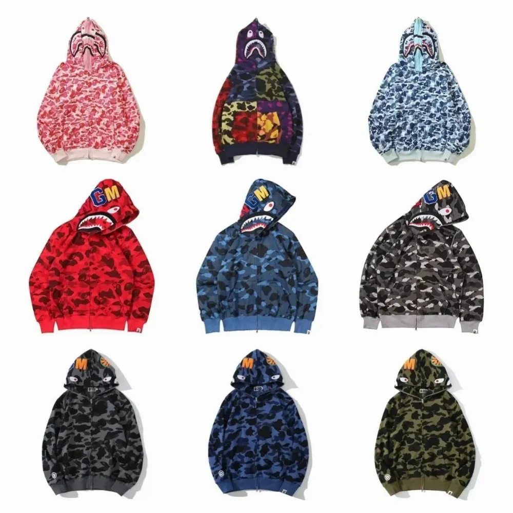 BAPE Shark Hooded Zip-Up Hoodie