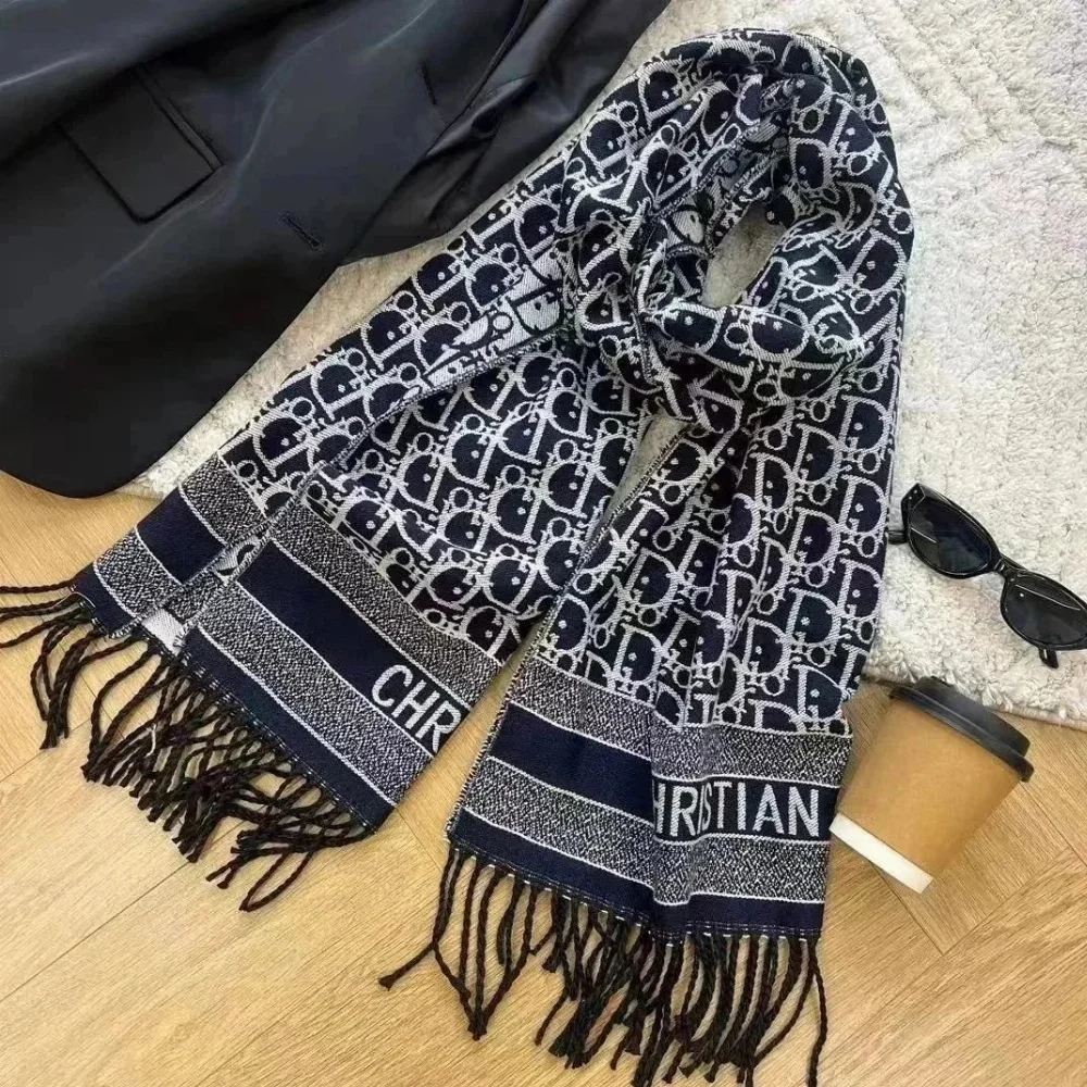 Dior Oblique Logo Pattern Scarf