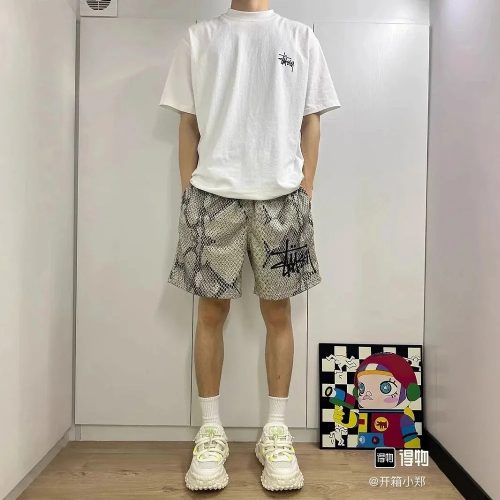 Stussy Snake Print Mesh Shorts