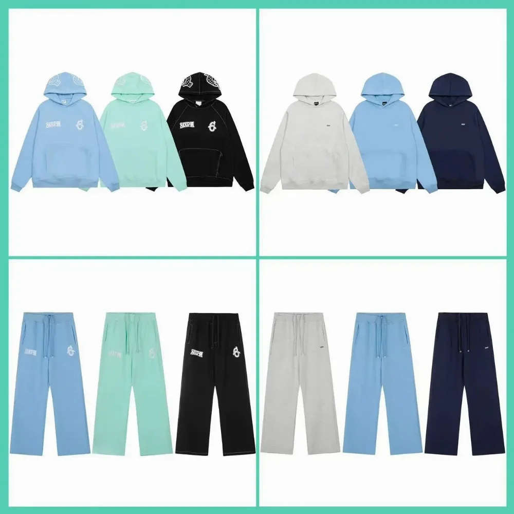 Sp5der Embroidered Logo Hoodie and Sweatpants Set