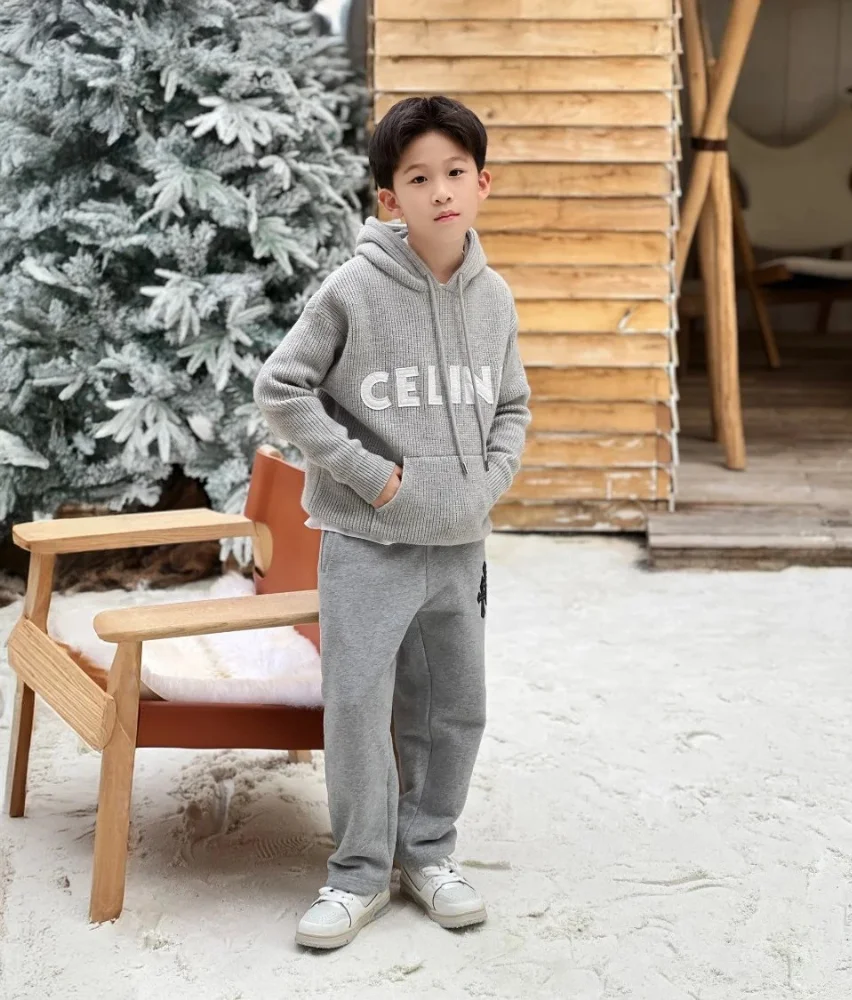 Celine Logo Embroidered Hoodie