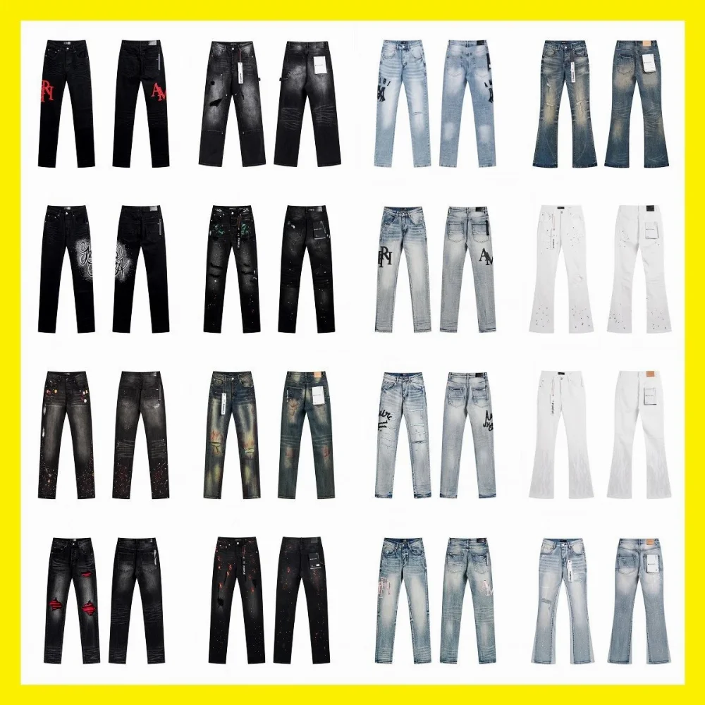 Purple Brand Distressed Crinkle Wash Jeans