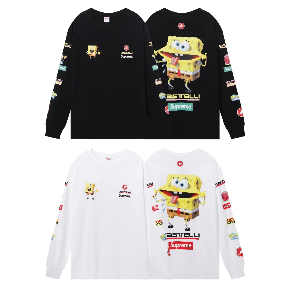 Supreme SpongeBob SquarePants Graphic Long-Sleeve T-Shirt
