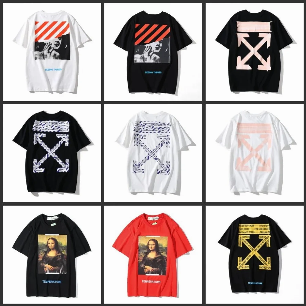 Off-White Arrow Graphic and Mona Lisa Print T-Shirt