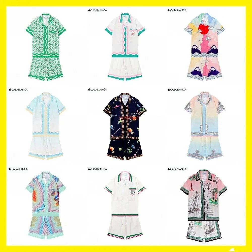 Casablanca Printed Short-Sleeve Shirt and Shorts Set
