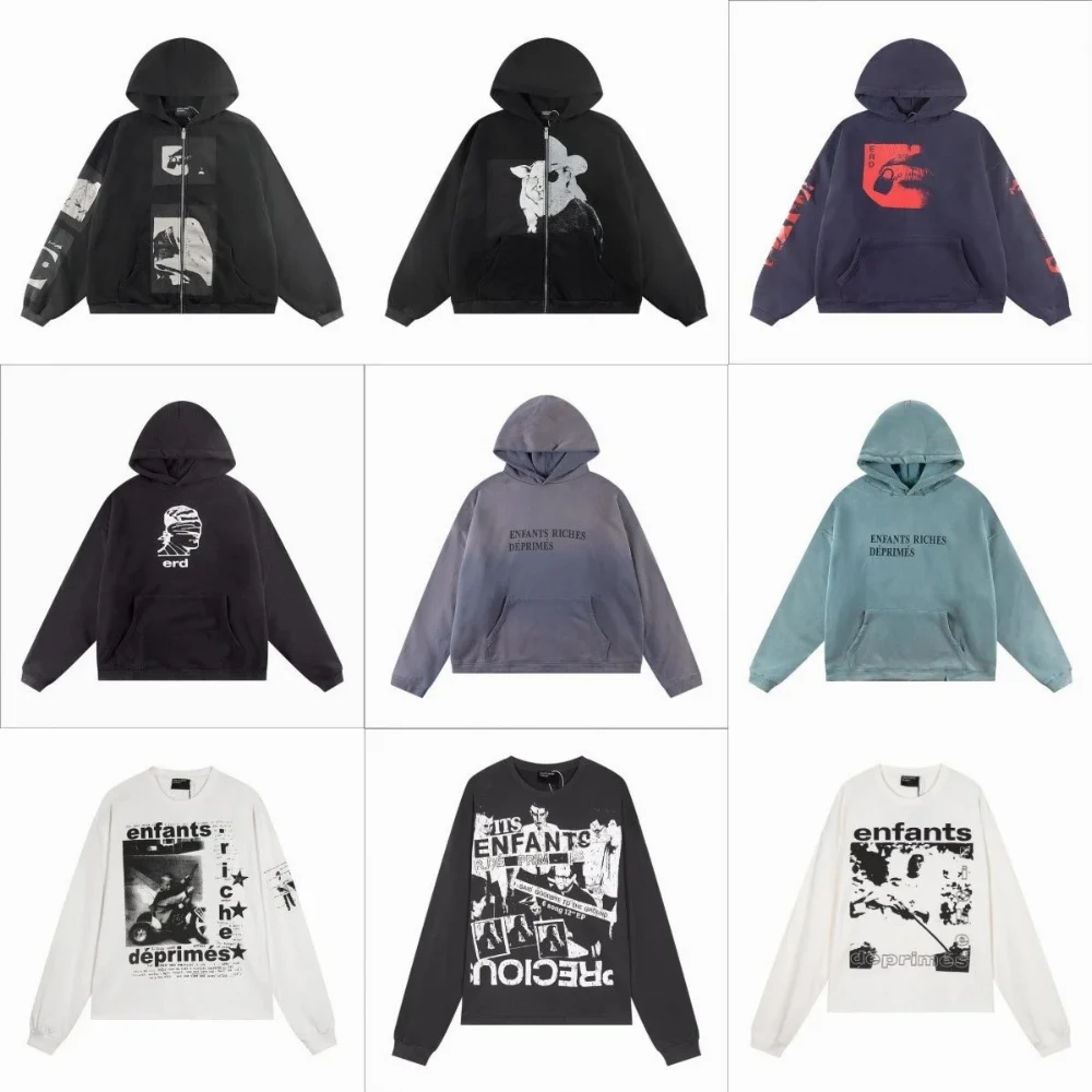 Enfants Riches Deprimes Washed Distressed Graphic Hoodie