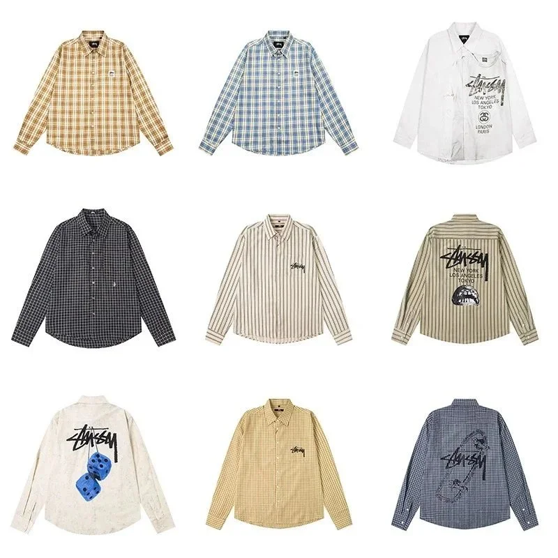 Stussy Printed and Checkered Long-Sleeve Shirts