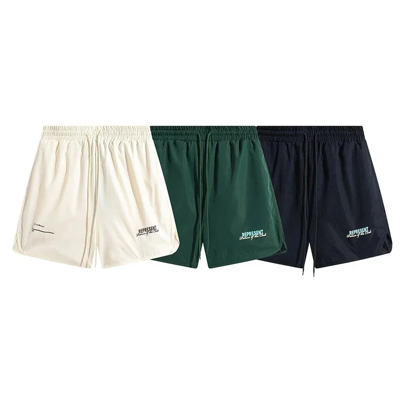 REPRESENT Script Logo Embroidered Shorts