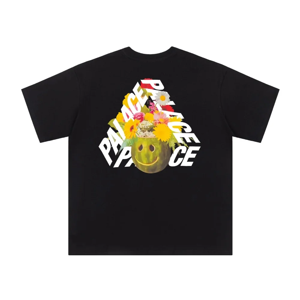 Palace Floral Smiley Pot Print T-Shirt