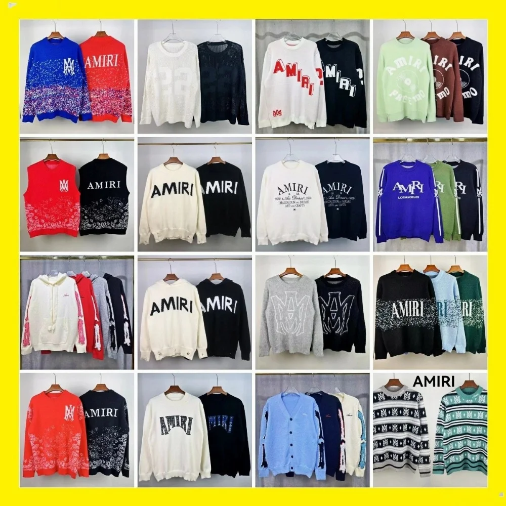 AMIRI Logo Print Knit Sweaters