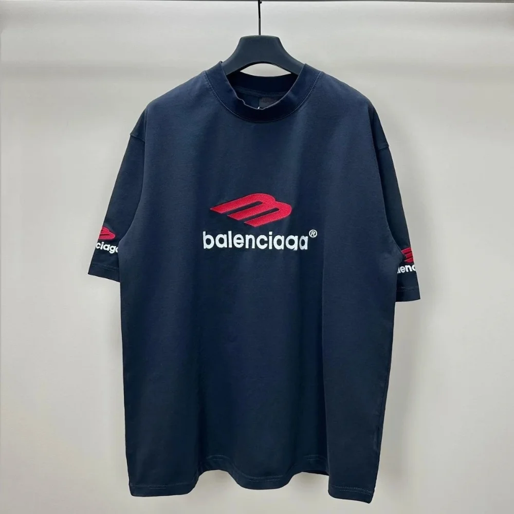 Balenciaga M-Logo Embroidered T-Shirt