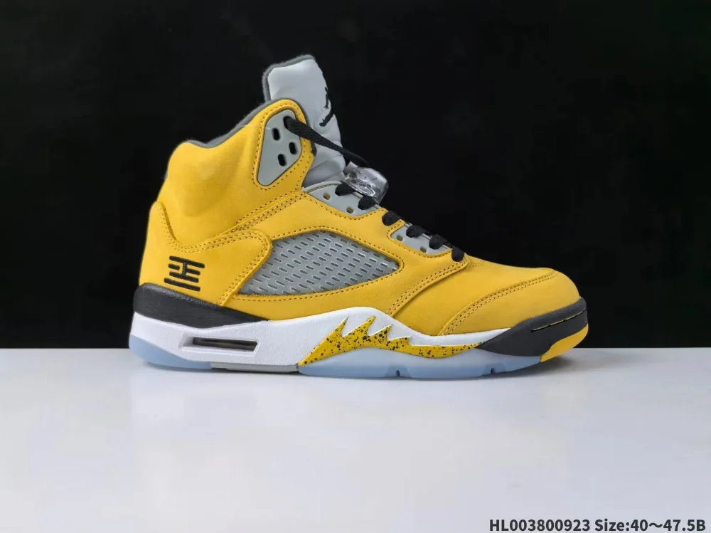 Air Jordan V Yellow Suede Basketball Shoes
