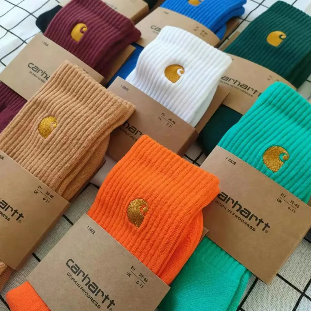 Carhartt Gold Logo Ribbed Crew Socks