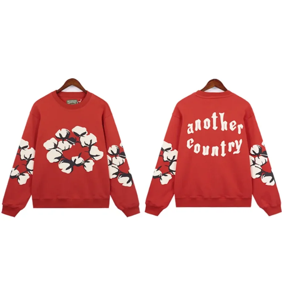 Another Country Cotton Flower Print Hoodie