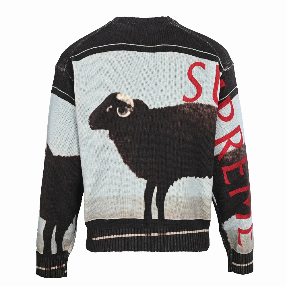 Supreme Sheep Print Knit Sweater