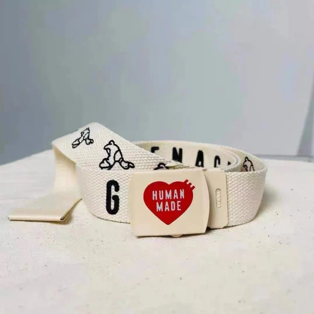 HUMAN MADE Heart Logo Metal Buckle Belt