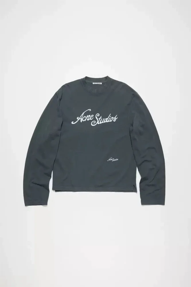 Acne Studios Script Logo Long-Sleeve T-Shirt