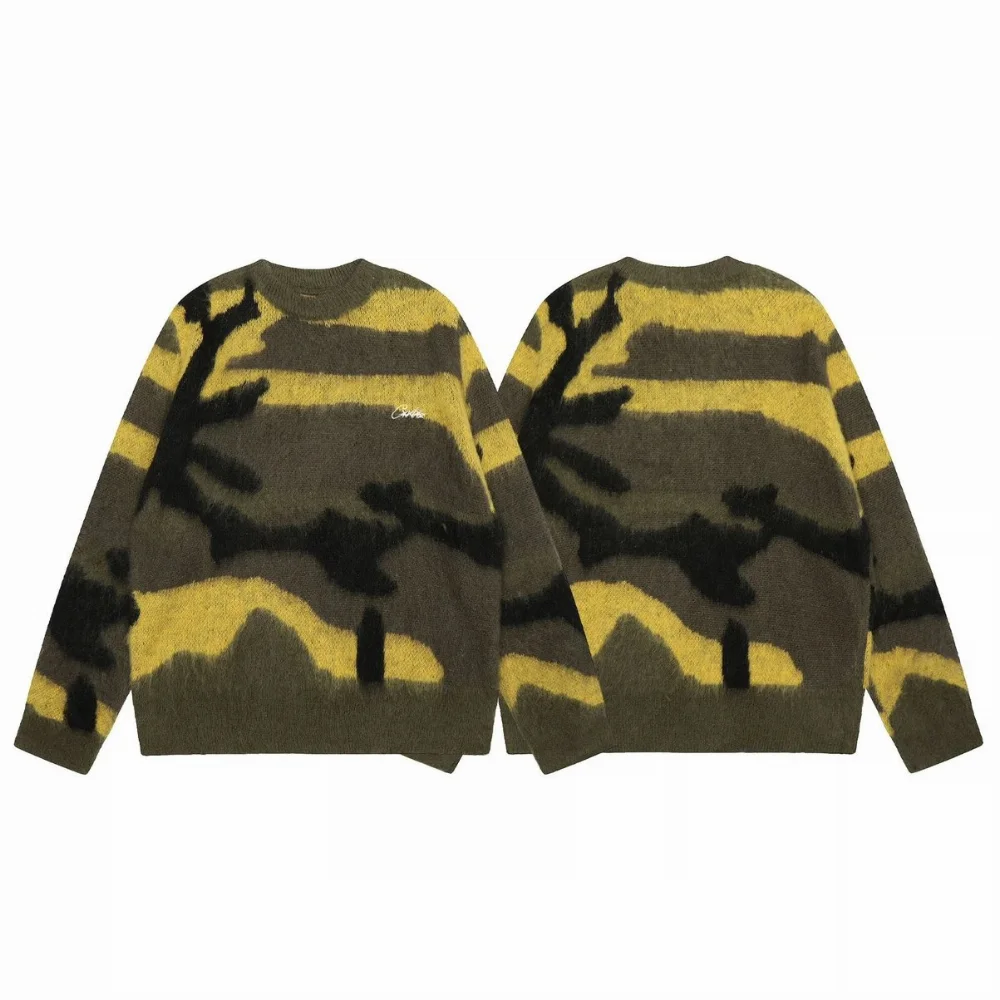 Corteiz Camouflage Print Knit Sweater