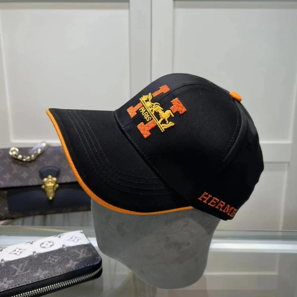 Hermes H Logo Embroidered Baseball Cap