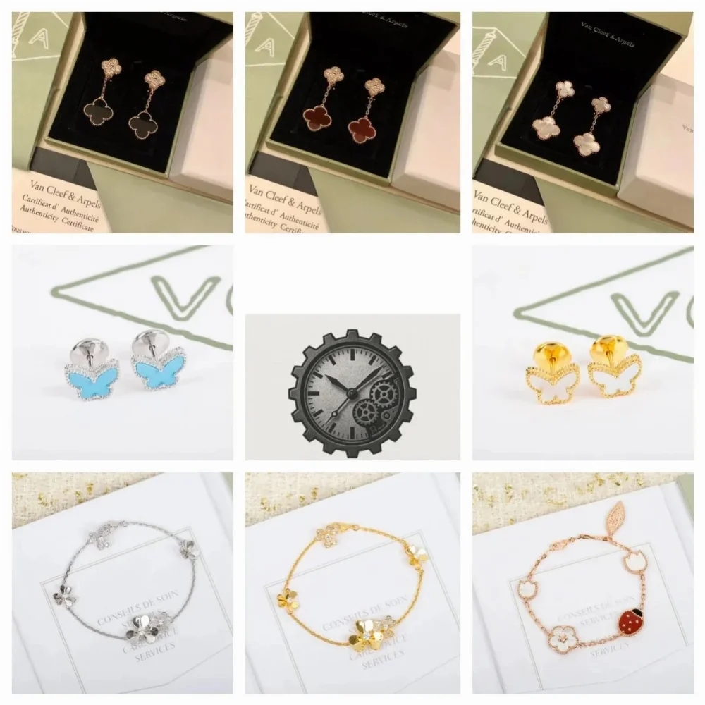 Van Cleef & Arpels Alhambra and Butterfly Motif Earrings and Bracelets
