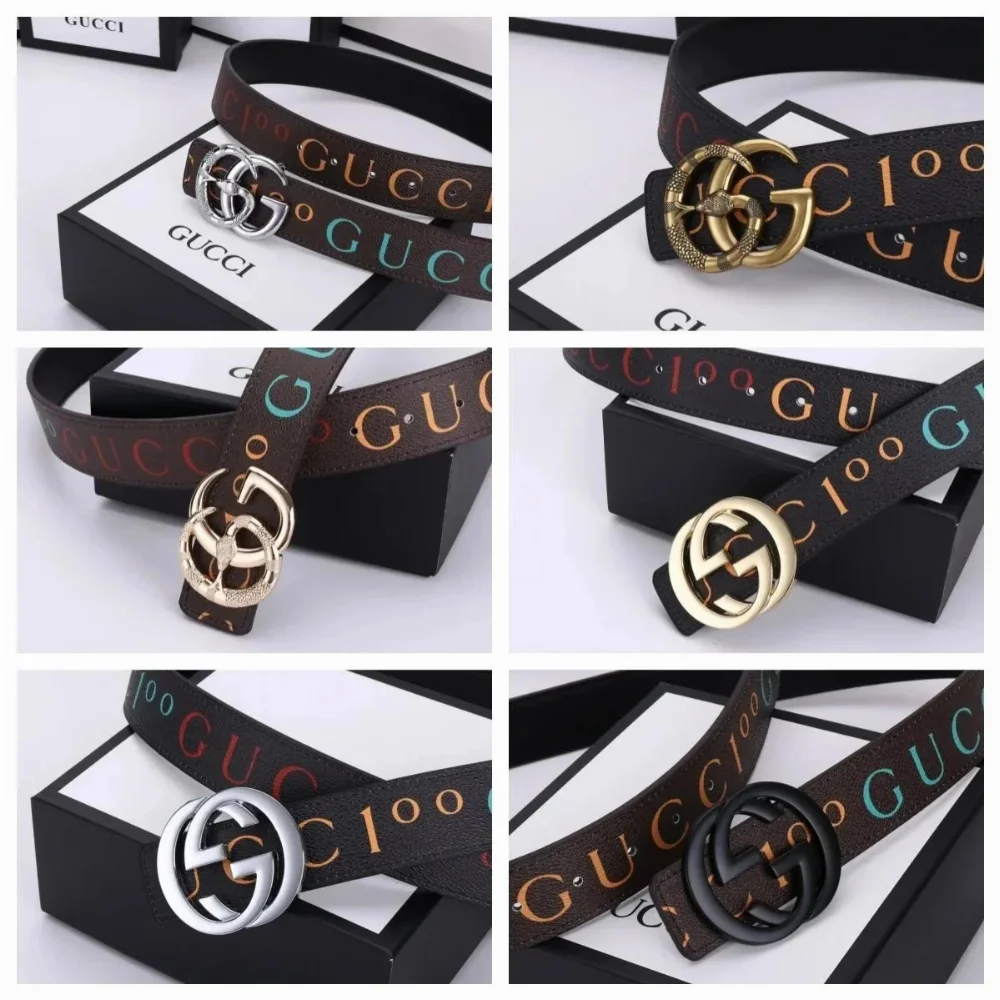 Gucci GG Marmont Logo Print Belt