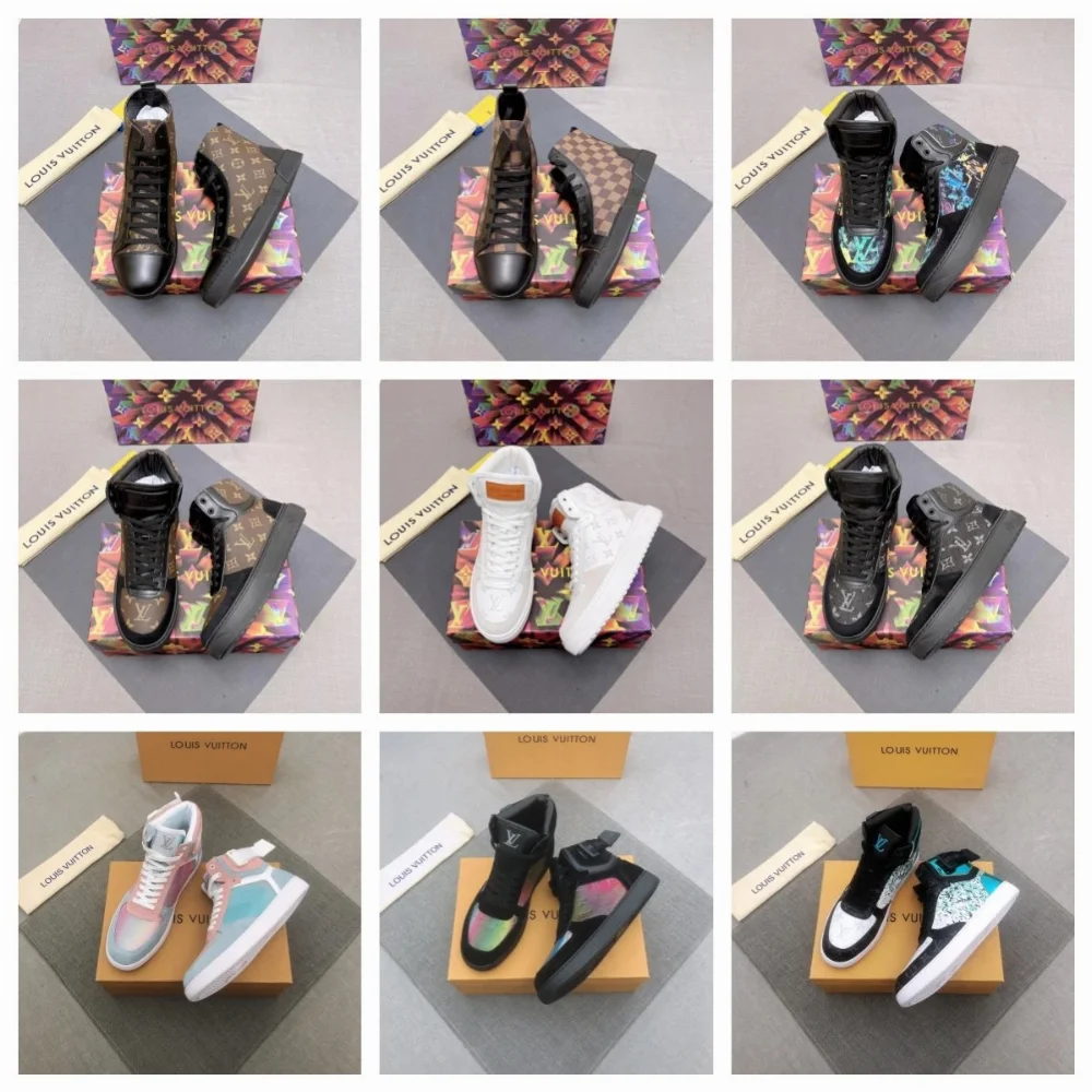 Louis Vuitton Monogram Canvas High-Top Sneakers