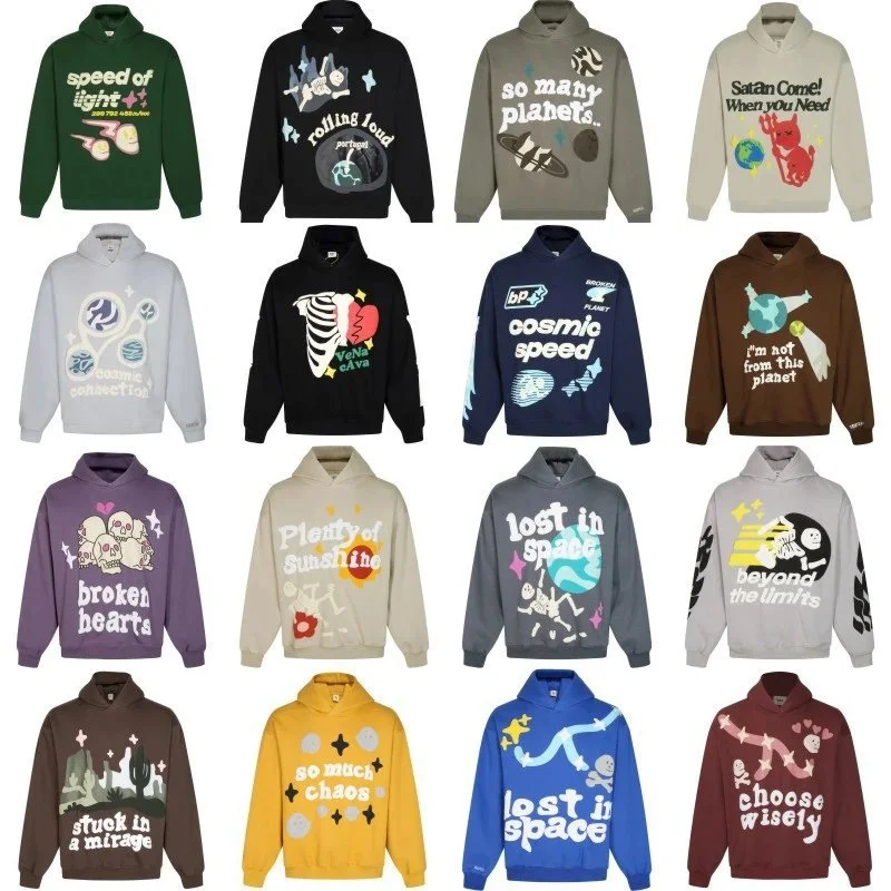 Broken Planet Graphic Print Hoodie