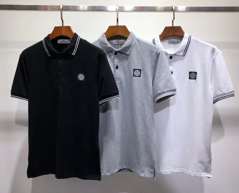 Stone Island Compass Logo Patch Polo Shirt