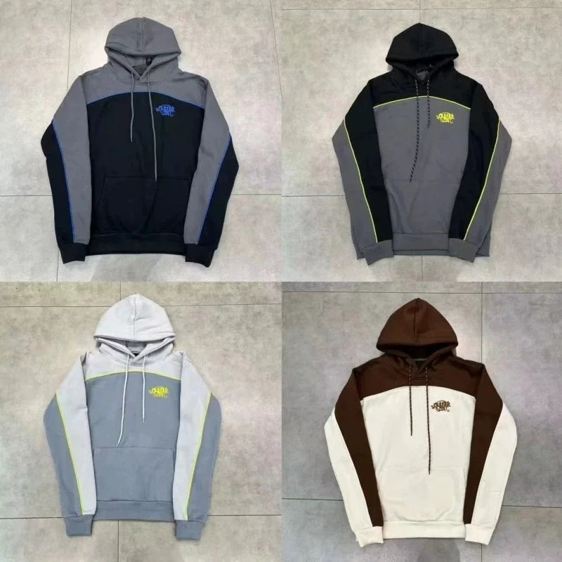 Sp5der embroidered logo color-block Hoodie and Pants Set
