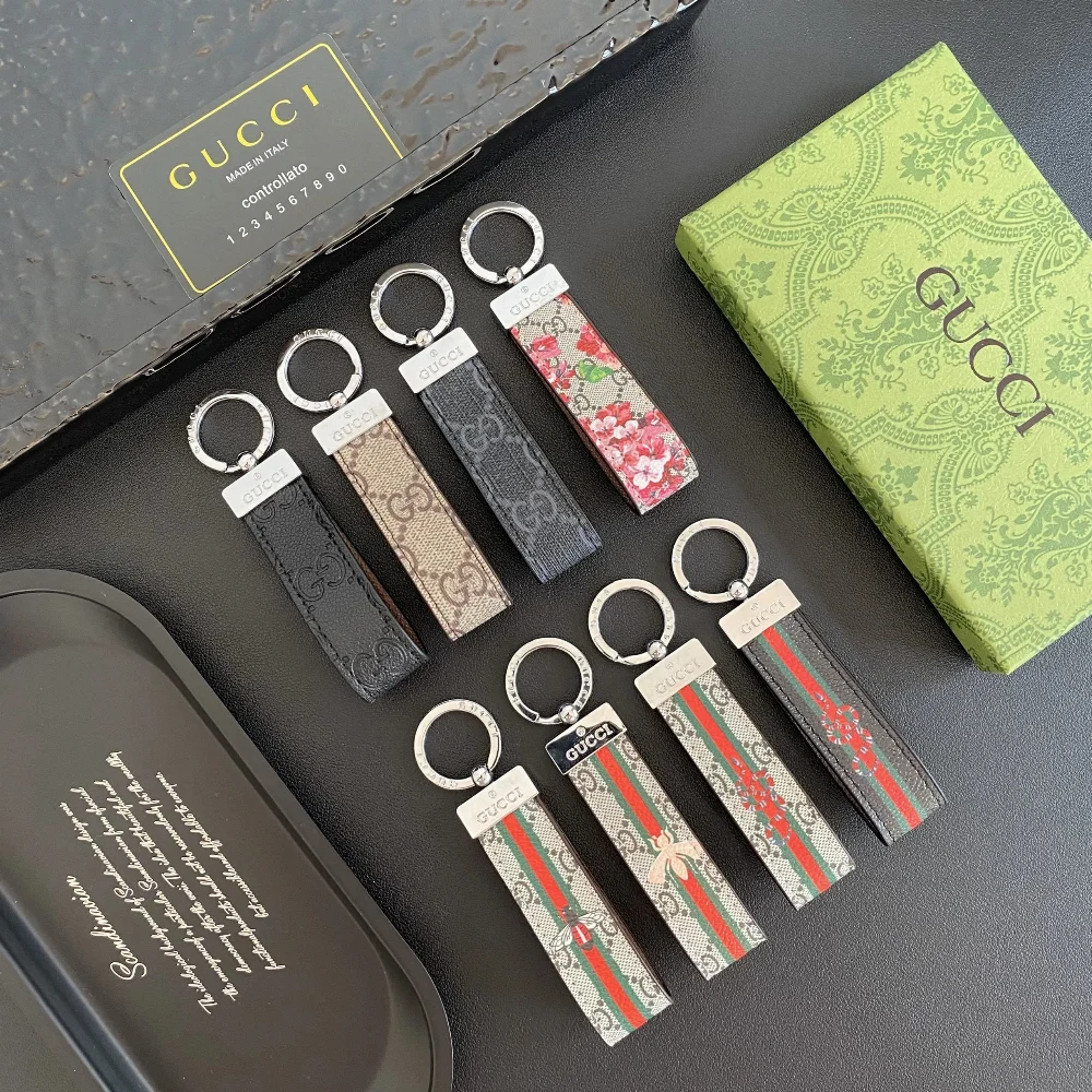 Gucci Web Stripe and GG Canvas Keychains