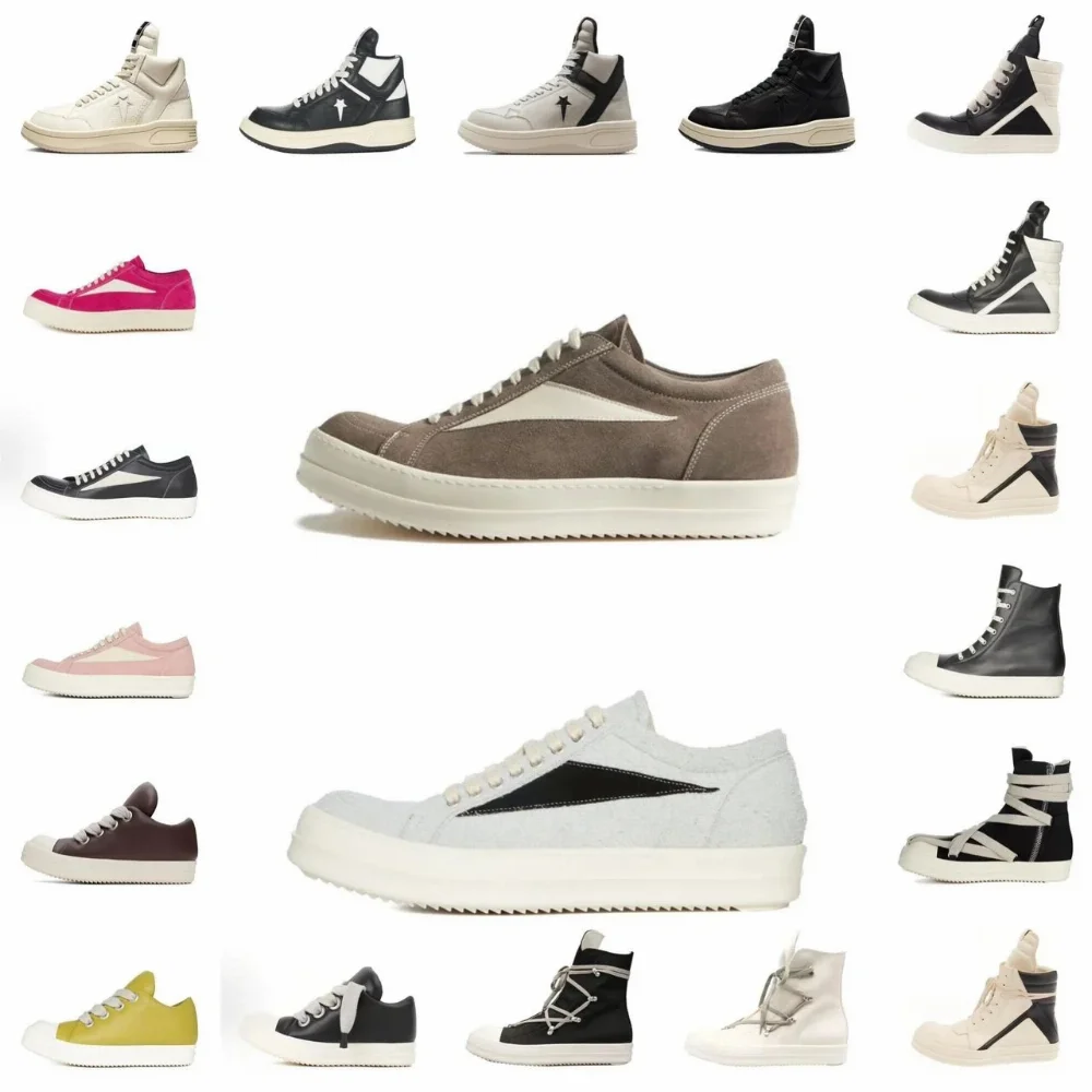 Rick Owens Geobasket Low-Top Sneakers