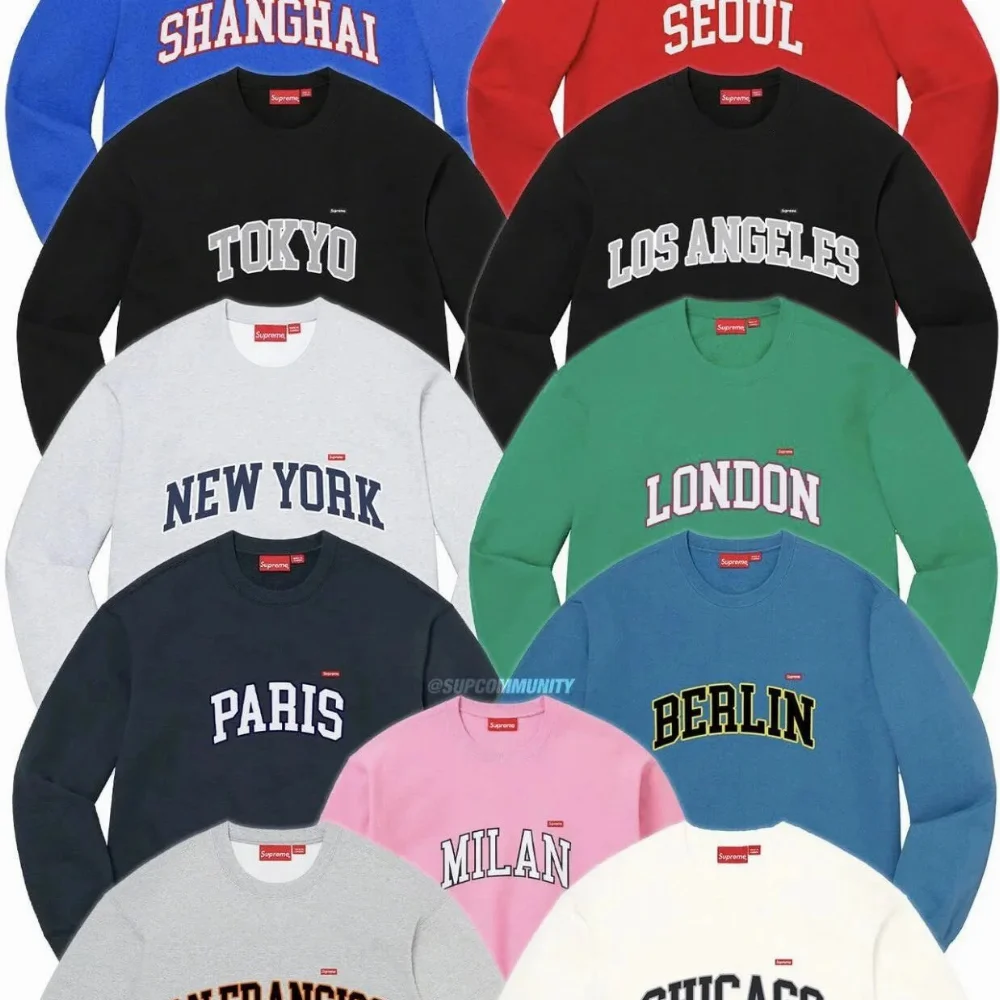 Supreme City Name Arch Print Sweatshirt