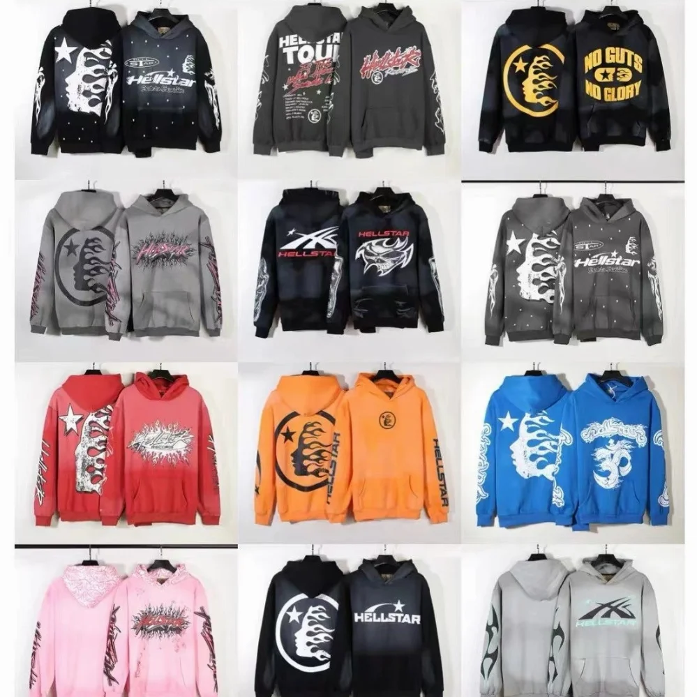 Hellstar Flame Skull Graphic Hoodie
