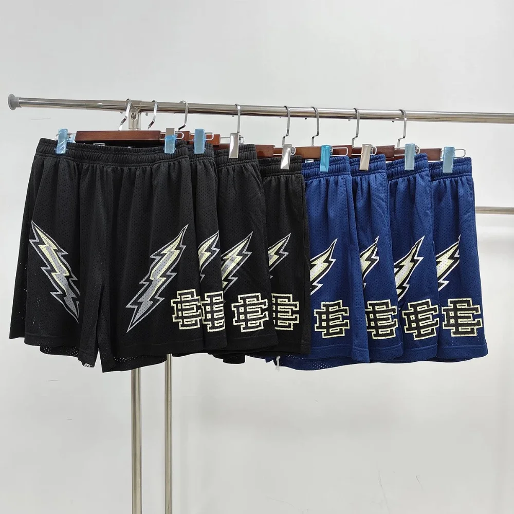 Sp5der Lightning Bolt Mesh Shorts