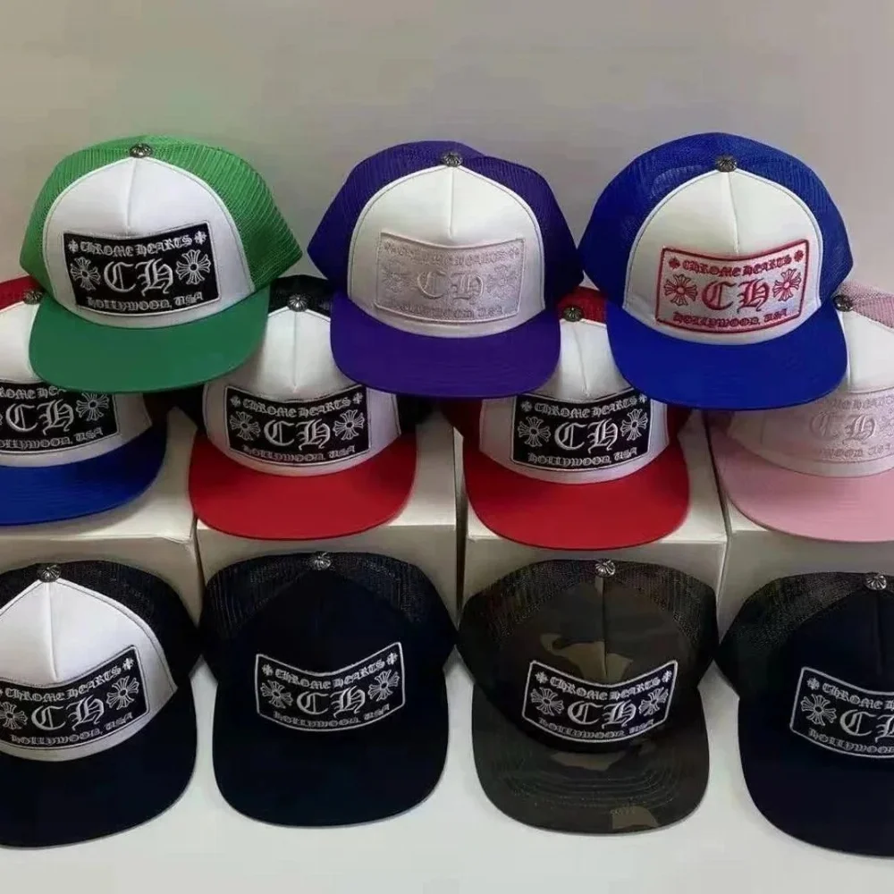 Chrome Hearts Floral Embroidery Patch Trucker Hat